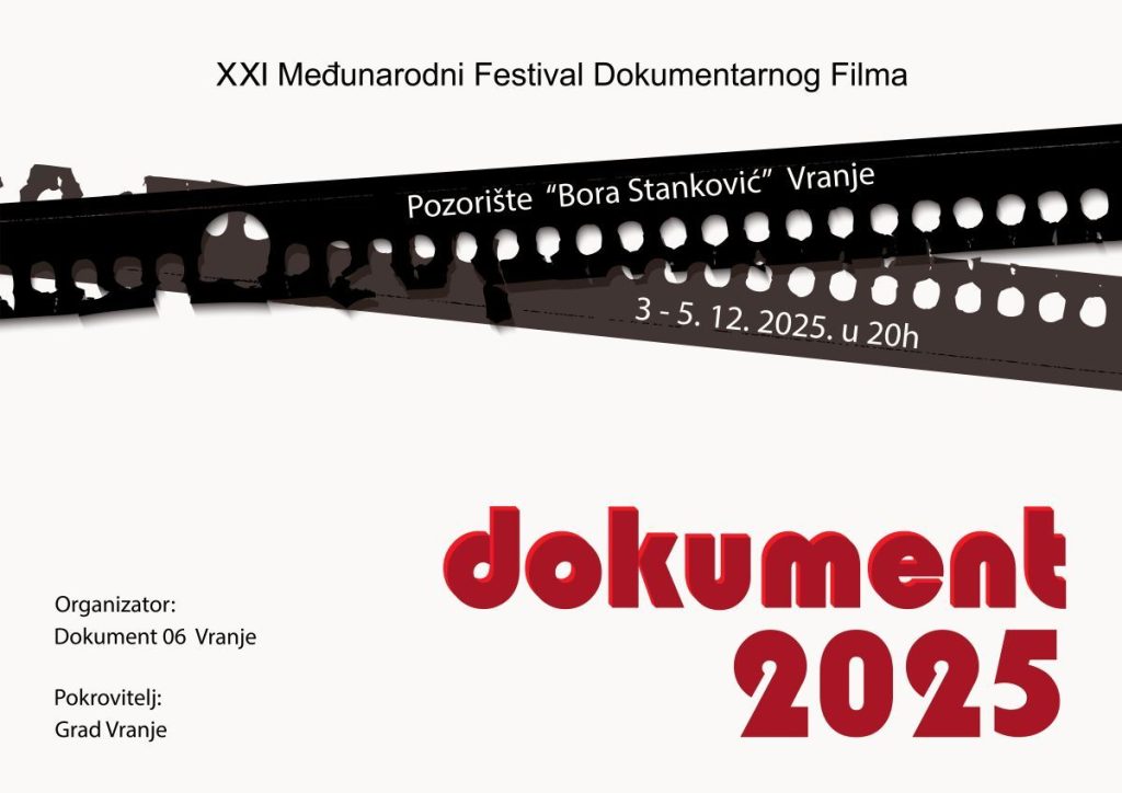 ,,Dokument 2025“ od 3. do 5. decembra u vranjskom Pozorištu ,,Bora Stanković“