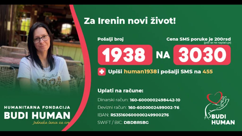 Budi human: 1938 na 3030 za našu koleginicu Irenu Milenković